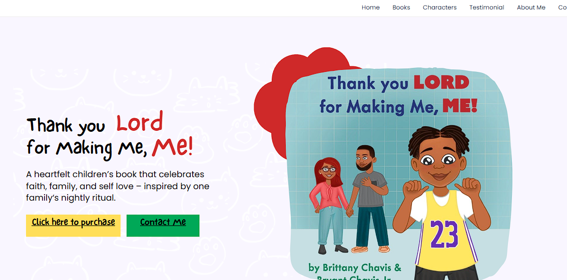 Chavis Books website design
