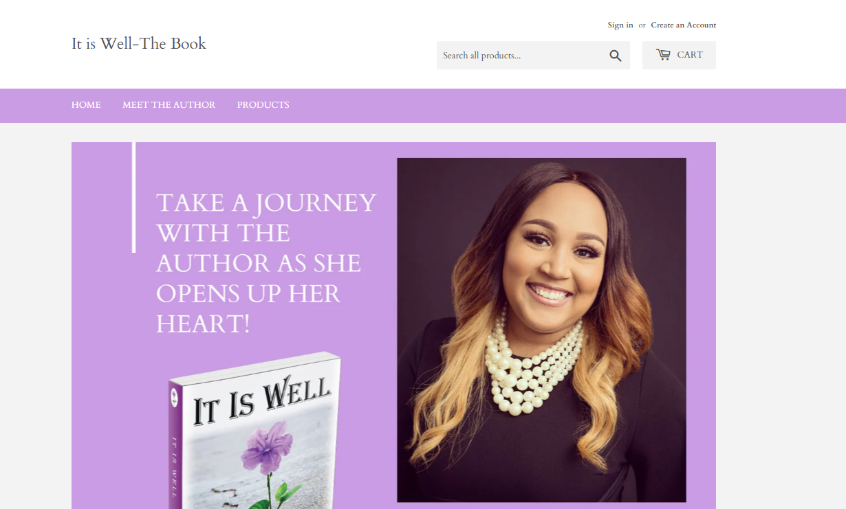 It Is Well — The Book website design
